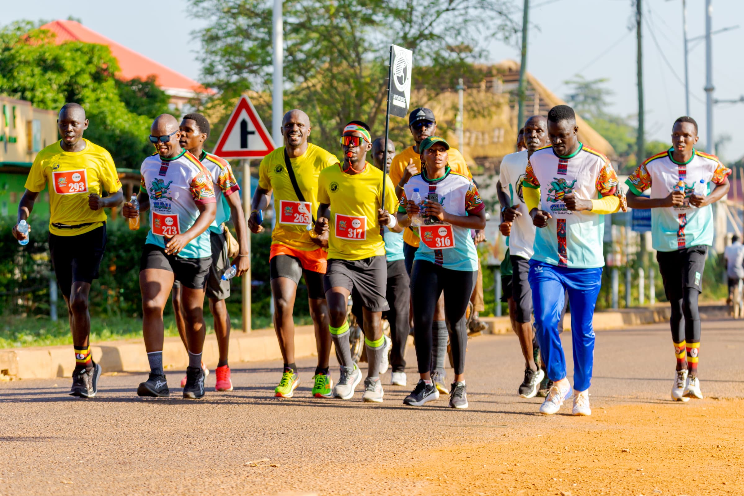 Runners on a Gulu street in a photograph from the organiser’s gallery of previous editions.